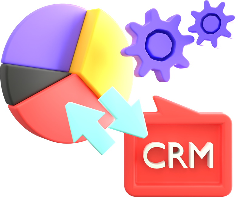 CRM 3D Illustration